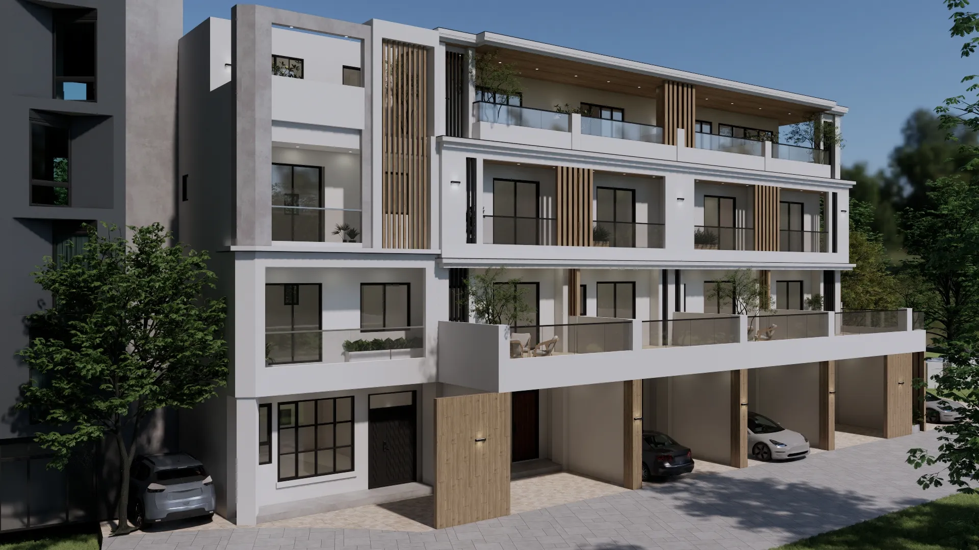 五戶外觀模擬圖