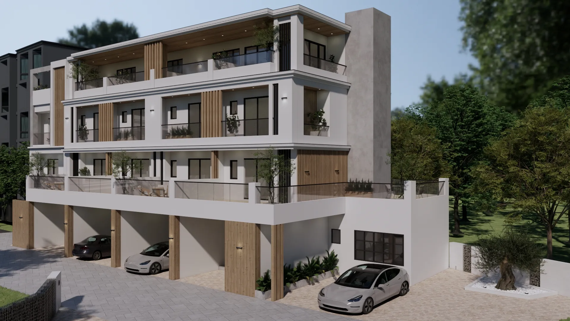 五戶外觀模擬圖